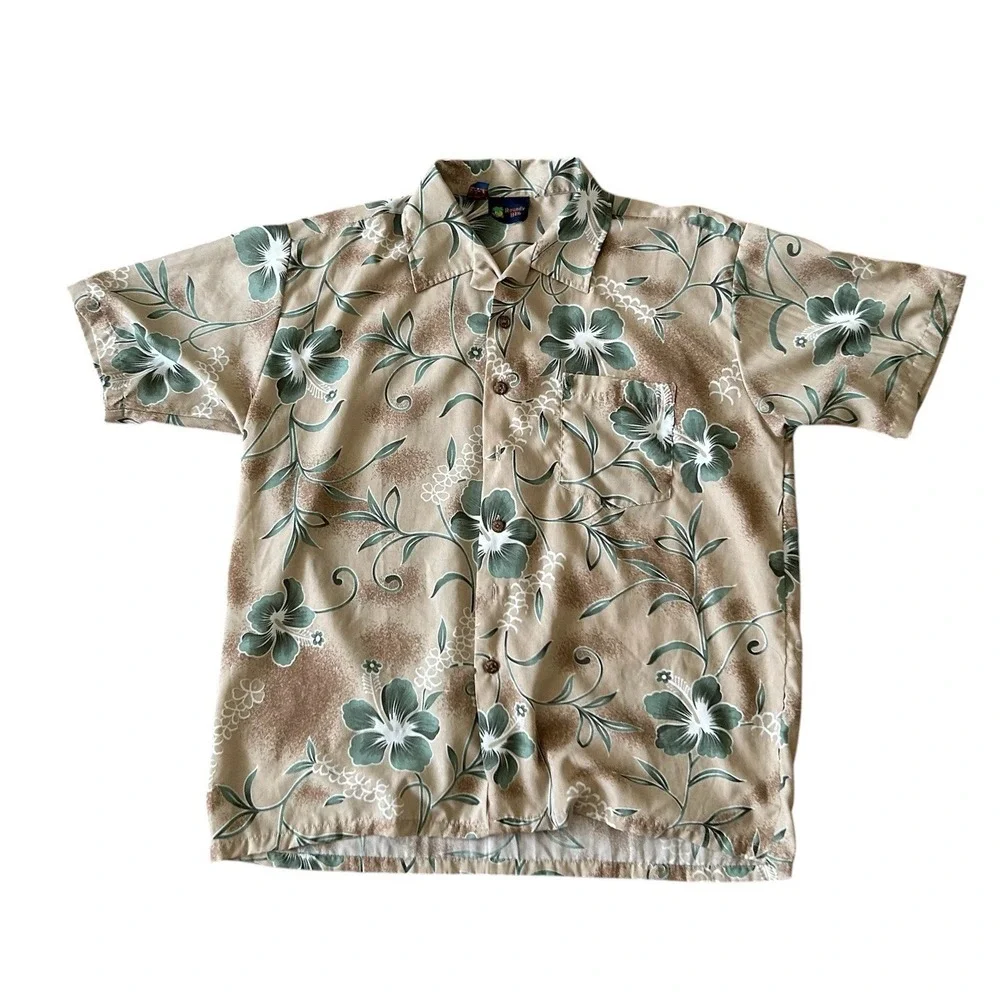 Vintage Roundy Bay Hawaiian Shirt XL Aloha‎ Tropical Button Up
